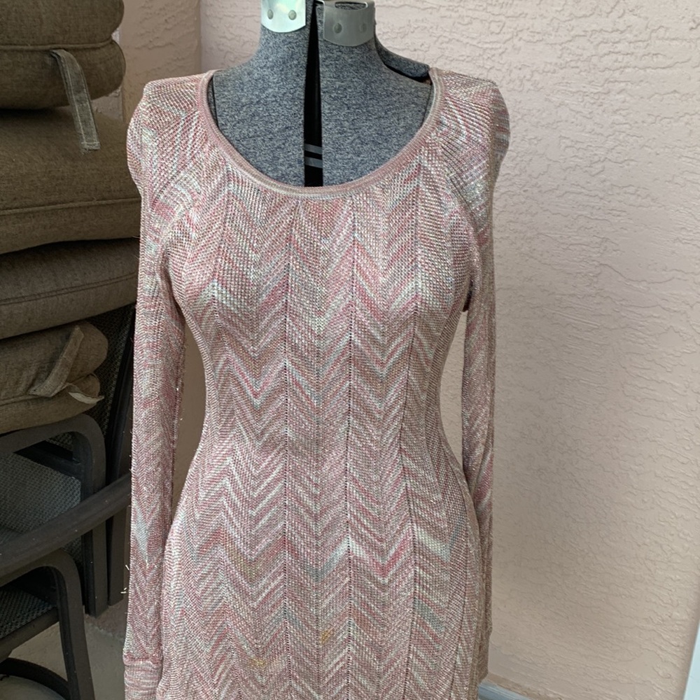 Intrigue long sleeve sweater tunic or dress with asymmetrical hem